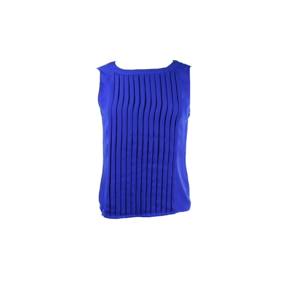 Laundry By Shelli Segal Womens Blue Pleated Front Top