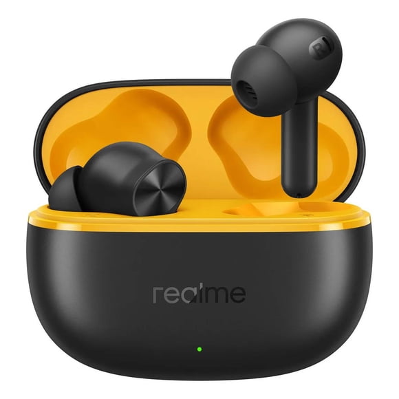 Realme Buds T200 Lite Earbuds Audífonos Bluetooth 48H Batería 12.4mm Drivers IPX4 Resistente Agua Negro