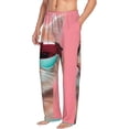 thumbnail image 6 of Salouo Cool Cat Pink Sunglasses Print Pajama Pants for Men, Lounge Pants Elastic Waistband Casual Men's sleepwear Loungewear Sleep Pajama Pant -Small, 6 of 7