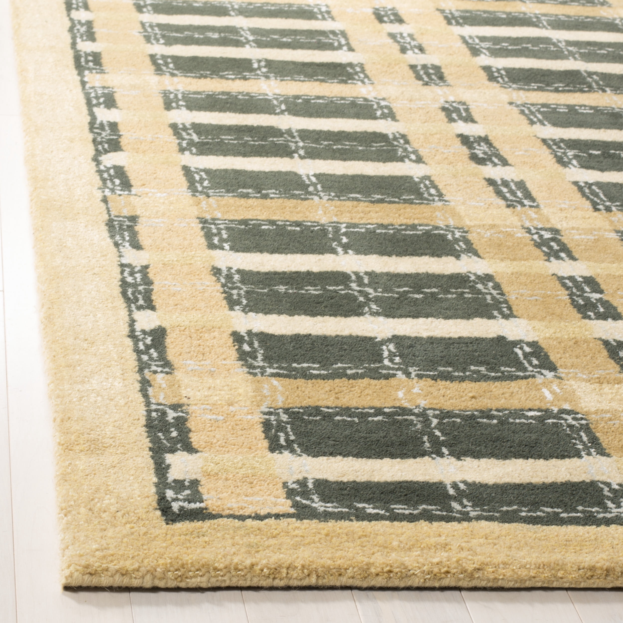 SAFAVIEH Martha Stewart Thalia Colorweave Plaid Area Rug, Cornucopia Gold, 2'6" x 4'3"