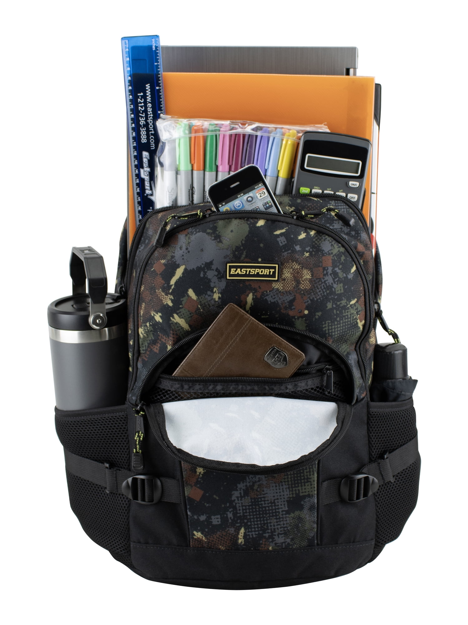 Eastsport Unisex 18.5" Dynamic Athleisure Backpack, Camo Edge