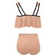 thumbnail image 4 of Bikini de Mujer Trajes de Baño Bikini con Ruffles Conjunto con Sujetador Acolchado Extraíble, Pantalones Cortos de Cintura Alta para la Playa, 4 of 4