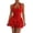 Red, variant on Staron Summer Dresses for Women Halter Square Neck Sleeveless Bodycon Mini Dress Corset Waist Tiered Ruffle Party Cocktail Club Night Out, Black M