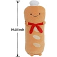 thumbnail image 2 of Simulación De Baguette Francesa Tostada En Forma De Rodajas Almohada De Felpa Con Bufanda Roja, Cojín De Respaldo Lumbar Suave Juguete De Peluche De Comida Divertida (baguette A) H, 2 of 5