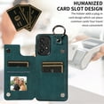 thumbnail image 4 of Nalacover for Samsung Galaxy A53 5G Wallet Case with Card Slots & Metal Finger Ring, Durable PU Leather Back Double Magnetic Botton Flip Kickstand Purse Shockproof Phone Case,Green, 4 of 10