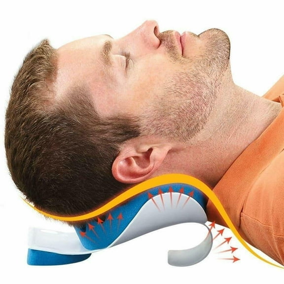 BodyHealt Shoulder Muscle Relaxer Traction Device - Pain Relief Management - Cervical Spine Alignment - Blue