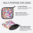 thumbnail image 3 of Yayeee Oven Mitts and Pot Holder Set of 2 Heat Resistant Kitchen Gloves Baking Hot Pad, Light Colorful Circles, 3 of 5