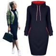 thumbnail image 2 of Ichaunyi Summer Dresses Women Casual Winter Shirt Dress Ladies Long Sleeve Mini Sweatshirt Dress, 2 of 6