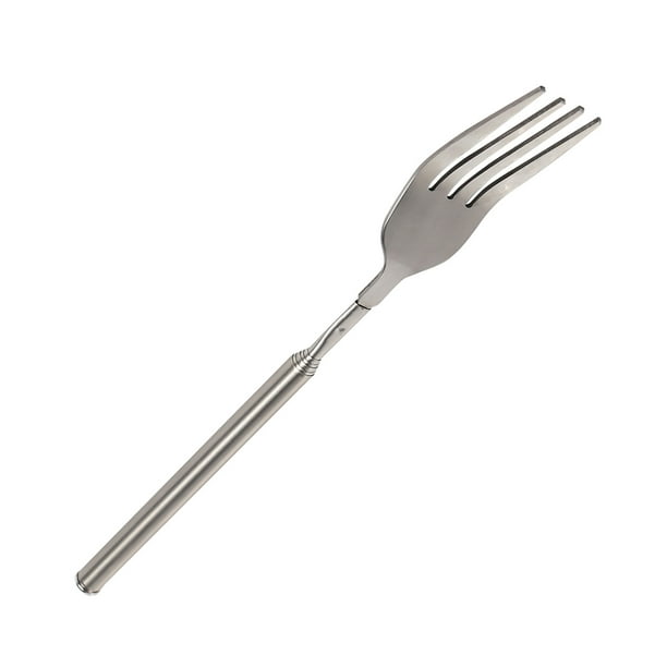 Tenedor Extensible, Tenedor Para Cena, Telescópico, Barbacoa De Acero Inoxidable, Cena, Postre, Tenedor De Fruta, Tapete De Juguete, Cena, Fruta, Postre, Cubiertos, Tenedores,