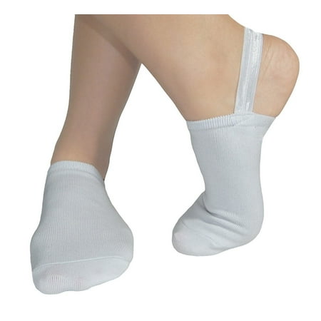 

Halfsox-Women’s Casual No Show Half Socks for Sling-back shoes Medium/Large White 1 Pair