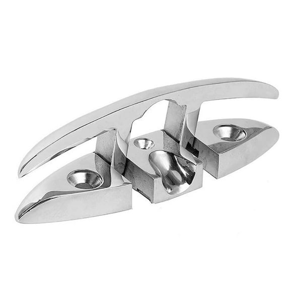 Sonducket Calas plegables para cubierta de barco de acero inoxidable, pieza de tacos para yate de Kayak brillante pulido con espejo preperforado Ropa Deportiva, Zapatos
