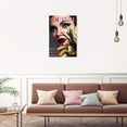 thumbnail image 2 of Wynwood Studio Canvas Cover Fashion Feathered Couture Fashion and Glam Portraits Wall Art Canvas Print Gold Metallic Gold 20x30, 2 of 3