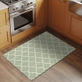 thumbnail image 3 of Sage Green Morocco 2'x3' Washable Rug, Boho Abstract Geometric Grid Plaid Non-Slip Soft Doormat Area Rugs for Entrance Bathroom Bedsides, StainResistant Carpet for Kitchen Bedroom, Entryway Floor Mat, 3 of 9