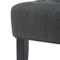 thumbnail image 6 of Noble House Loverin Fabric Tufted Slipper Chairs, Set of 2, Charcoal and Matte Black, 6 of 9