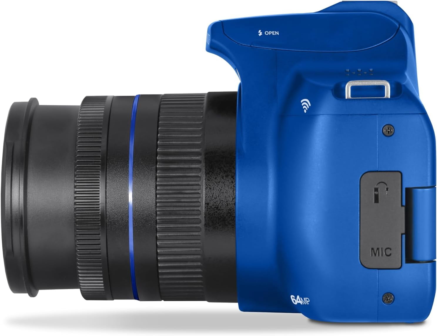Minolta MNB10Z 64 Megapixel Auto Focus Digital Camera with 10x Optical Zoom, 4K Ultra HD Video Bundle Blue