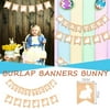 Wonawenie Banners Colorful Bunny White Bunny Rabbit Carrot Pattern Various Types Easter