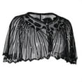 thumbnail image 2 of VUPSGEZ Women's 1920S Shawl Beaded Sequin Deco Evening Cape Bolero Flapper Cover Up (Black,One Size), 2 of 3