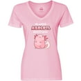 thumbnail image 3 of Inktastic Always Axolotl Questions Cute Curious Axolotl Women's V-Neck T-Shirt, 3 of 5