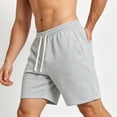 thumbnail image 6 of Daiosportswear Men's Casual Sweat Shorts Elastic Waist Drawstring Athletic Workout Gym Running Shorts with Pockets Gray 4(S), 6 of 6