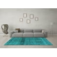 thumbnail image 3 of Ahgly Company Indoor Round Persian Turquoise Blue Bohemian Area Rugs, 3' Round, 3 of 4