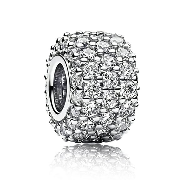 ROSIANNA 925 Sterling Silver Charm for Bracelets Triple-row Silver Charm Women Bracelet Charm