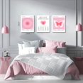 thumbnail image 3 of Pink Wall Decor Art Set of 3 - Angel Aura Number Motivational Wall Art, Girls Pink Love Butterfly Canvas Paintings Prints for Room Decor, Living Room, Bedroom - 12x16 in Framed, 3 of 6