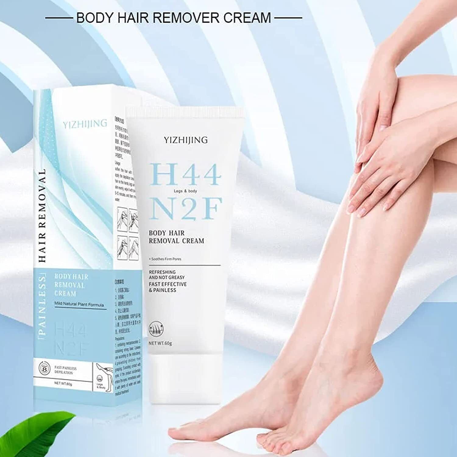 Body Hair Removal Cream, 60g Refreshing Hair Removal Cream