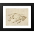 thumbnail image 2 of Sinibaldo Scorza 24x19 Black Modern Framed Museum Art Print Titled - A Horse Lying on its Side (1620s), 2 of 5