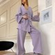 thumbnail image 2 of NHKDSASA Kimono Pajamas 2023 New 100% Cotton Crepe Long-Sleeved Trousers Ladies Sleepwear Suit Women's Home Service Mujer, 2 of 4