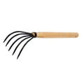 thumbnail image 2 of jinwen Claw Rake Garden Hand Rake Firm Grip High Carbon Steel Handheld Compact Soil Tiller Cultivator for Weed Removal Digging Beach, 2 of 9