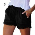thumbnail image 4 of Qarigey Pantalones cortos de mezclilla suaves para mujer, pantalones cortos de tela vaquera para niñas y adolescentes, ropa de verano para mujer Prendas para la parte inferior del cuerpo Negro S Qarigey AP010851-06, 4 of 6