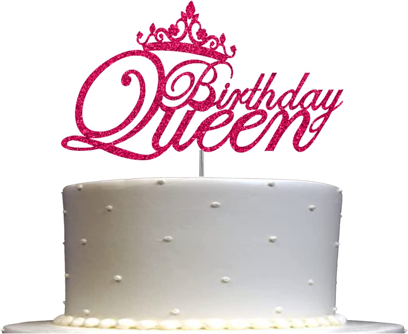 Birthday Queen Glitter Cake Topper, Birthday Party Decorations Ideas