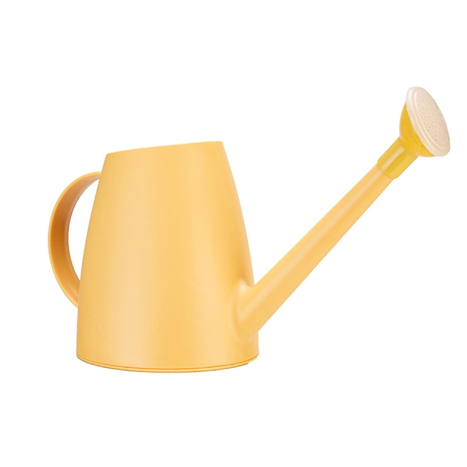 QIUXUJ-1pc Light Yellow Large Watering Can, Long Spout Plastic Watering Pot with Handle, Big Capacity Water Can for Indoor Outdoor Plants (B)