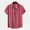 Wine, variant on Awdenio Mens T-shirt Casual Stripe Turndown Short Sleeve Pocket Button Closure Shirt Blouse Summer Fashion Outdoor Sports