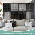 thumbnail image 6 of Metal Privacy Screen for Outdoor & Indoor Use, Free Standing Privacy Screen for Patio Garden Pool, 72" H x 47" W Decoative Privacy Panels, Weather Resistant, Easy Assembly (Black Parallel Line), 6 of 7