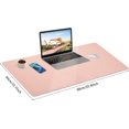 thumbnail image 4 of GHSDFBB Leather Desk Pad, Non-Slip Desk Mat, Waterproof Large Mouse Pad, Mouse Mat, Computer Mat for Desk Easy Clean for Office/Home(35.4×15.7 Inches,Pink), 4 of 6