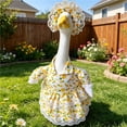 thumbnail image 5 of Tuvgenk Porch Goose Outfits 23" Cute Spring Summer Clothes for Porch Goose Set Polyester 2 Pack Outdoor Decor for Garden with Hat Dress, 5 of 7