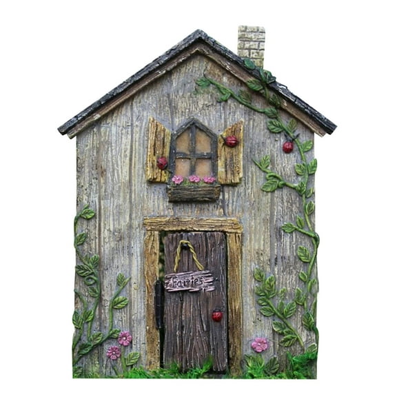 XMMSWDLA Office Decorations for WorkMiniature Gnome Door Figurines Home Wooden Garden Window Door Art Tree Sculpture Statues Ornament Outdoor Decor 2023 Graduation Decorations