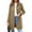 Khaki, variant on UYISJ Women's Winter Outerwear Overcoat Lapel Collar Mid Length A-line Single Breasted Pea Coat Fall Slim Fit Tops XL
