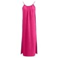 thumbnail image 4 of Backless Cami Dresses for Women Cami Lounge Dress Backless Sleeveless House Dress Flowy Sundress with Back Tie Hot Pink L, 4 of 6