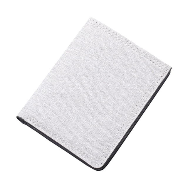 Billetera de hombre jinwen Cartera de lona Gris blanco