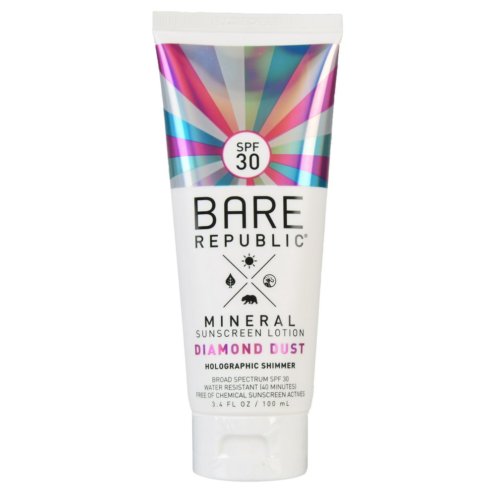 Bare Republic Mineral Sport Holographic Sunscreen Lotion Diamond Dust