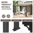 thumbnail image 4 of Howsvn 10x10 FT Wall-Mounted Aluminum Outdoor Patio Gazebo, Pop-Up Canopy Tent Instant Shelter with UV Protection & Waterproof Cover for Outdoor Events, 4 of 8