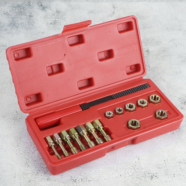 Set 15 Unids/set Kit De Reparación De Restaurador De Hilo Universal Para Coche 7 Grifos De Rosca Métricos Herramienta De Matriz