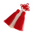 thumbnail image 4 of Borla de Nudo Chino Hecha , Marcapáginas de Bricolaje, Borlas, Decoración para Entregar el auto, Suministros para Manualidades DIY Rojo + Beige perfecl Borlas de nudo chino, 4 of 8