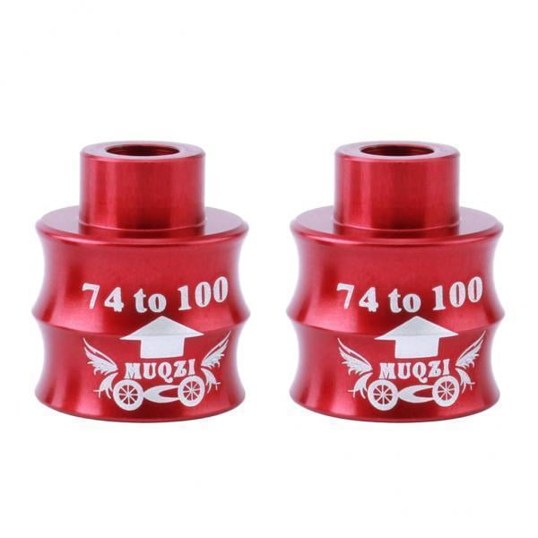 Paquete de 2-10 adaptadores de asiento de conversión de eje de tubo delantero de cubo de bicicleta extensión de 74 a 100mm 3 piezas Sunnimix Asiento de conversión de cubo de bicicleta