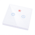 thumbnail image 1 of Smart Home Touch Switch Light Electrical 433Mhz Remote Control Wall Panel Button Receiver Led Lamp 2 Gang Switch, 1 of 6