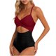 thumbnail image 1 of Traje de baño de una pieza para mujer, moda de primavera para mujer, conservador, color sólido, estilo falda, conjunto de traje de baño con abertura, traje de baño de moda de playa para mujer, trajes, 1 of 2
