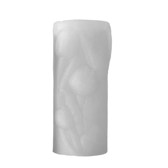 YIEMEEN Flower Cylinder Silicone Mould Flowers Pillar Candle Molds Ornament Molds Plasters Molds Casting Molds Epoxy Resin Molds