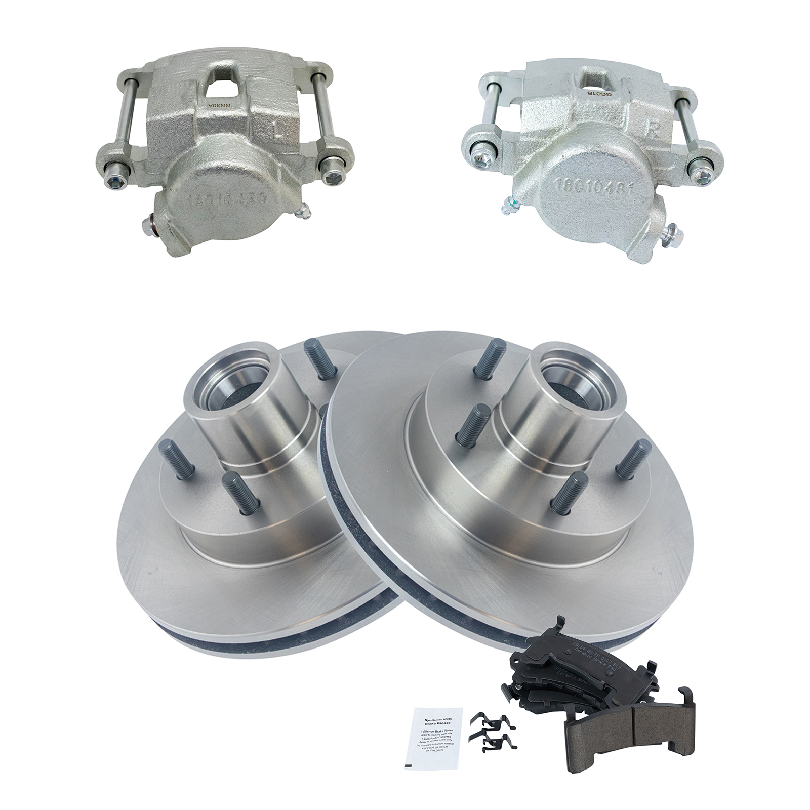 Autos Part Outlet™ New Front Ceramic Brake Pad Rotor & Caliper Kit for